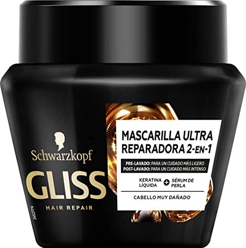 Schwarzkopf Gliss - Neceser Ultimate Repair - Champú 250ml + Mascarilla + Acondicionador Express 930 g- Con Keratina Líquida