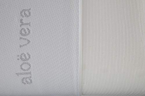 Seasons- Almohada viscoelastica de 90 cms, Antiácaros y Antibacterias , tejido Aloe vera hilo de plata. Doble funda