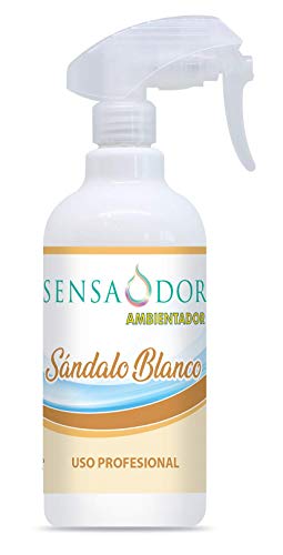 SENSAODOR, Ambientador en Spray 500 ml, Empresas, Negocio, Limpieza, Neutralizador, Quitaolor (Sándalo Blanco, 500)