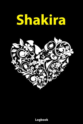 Shakira Flower Heart Notebook: Shakira Notebook & Journal | Shakira Fan Essential | Composition Notebook | College Ruled 6x9 110 page Logbook Journal