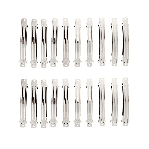 Sharplace 20 Piezas Pinzas de Cabello de Primavera Automático en Blanco de Bricolaje 10cm