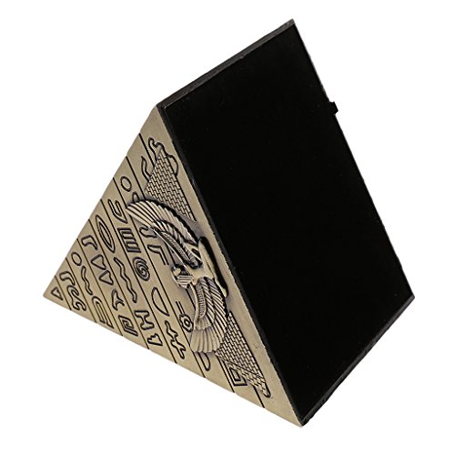Sharplace Ornamento de Modelo Pirámide Decoración de Metal Color Bronce/Cobre/Gris - Bronce, 10 x 10cm