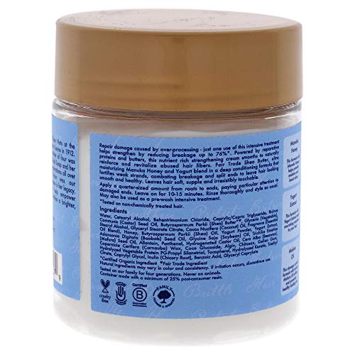 Shea Moisture Manuka Miel y Yogur Hidrata Plus Reparación Proteína Power, 8 oz