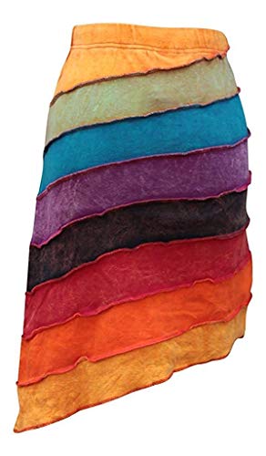 SHOPOHOLIC FASHION Mujer Verano Arcoiris Hippie Falda - Arcoiris, M