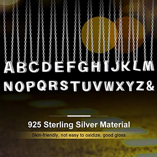 Silvora Collares Plata Letra Pequeña S Gargantilla Mujer Letras Colgantes Iniciales
