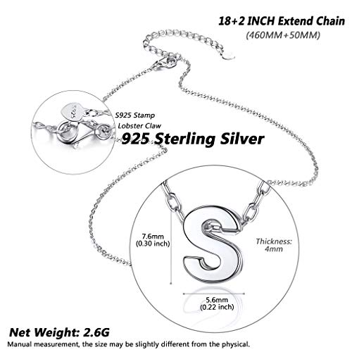 Silvora Collares Plata Letra Pequeña S Gargantilla Mujer Letras Colgantes Iniciales