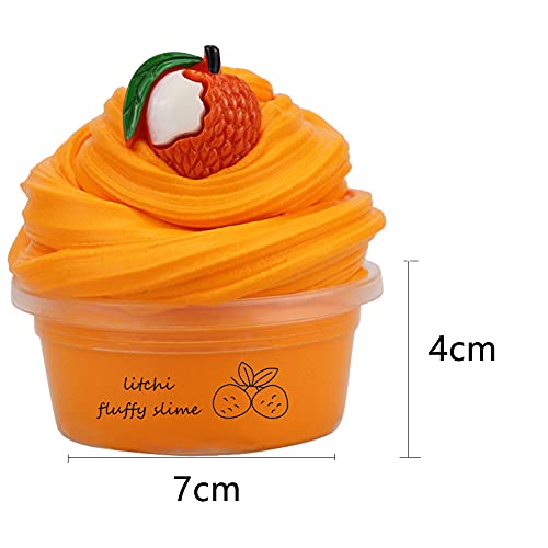 SIMUER Paquete de 4 Kits de Limo de Mantequilla, Limo perfumado para Bricolaje de Frutas y Nubes para niños, Limo de algodón de Tono Suave, plastilina, Divertido Juguete para aliviar el estrés
