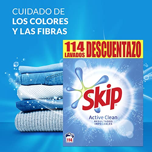 Skip Detergente en Polvo Pack Ahorro Active Clean Promo Descuentazo 114 lavados 1 unidad