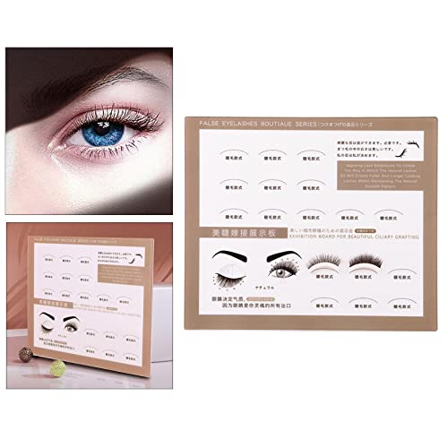 SM SunniMix Libro de Almacenamiento de pestañas Papel Brillante Profesional Maquillaje Caja de contenedores de pestañas Catálogo de pestañas para Salones de
