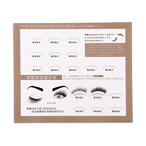 SM SunniMix Libro de Almacenamiento de pestañas Papel Brillante Profesional Maquillaje Caja de contenedores de pestañas Catálogo de pestañas para Salones de