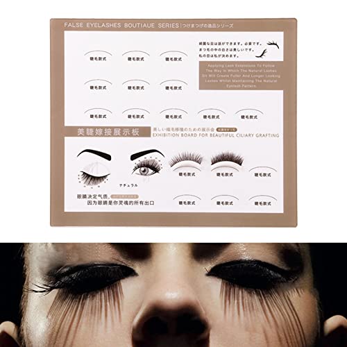 SM SunniMix Libro de Almacenamiento de pestañas Papel Brillante Profesional Maquillaje Caja de contenedores de pestañas Catálogo de pestañas para Salones de