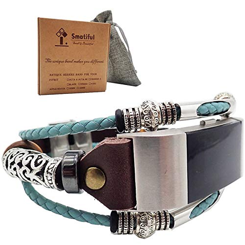 Smatiful Charge 2 De Imitación Antigüedades Sport Correa Tener Box Funda,Adjustable Banda Compatible con Fitbit Charge 2 Smartwatch,Tiffany