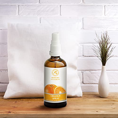 Spray perfumado con Aceite Esencial de Naranja - 100ml - Spray Perfumador de Habitación - Spray Almohada - Ambientador Armario - Aroma de Verano