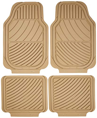 SUMEX Carat10 - Alfombra Goma Universal Carat Beige, 4 Piezas