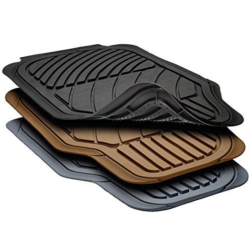 SUMEX Carat10 - Alfombra Goma Universal Carat Beige, 4 Piezas