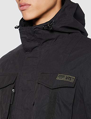 Superdry Dress Code Cagoule Chaqueta, Negro (Jet Black 12a), 3XL para Hombre