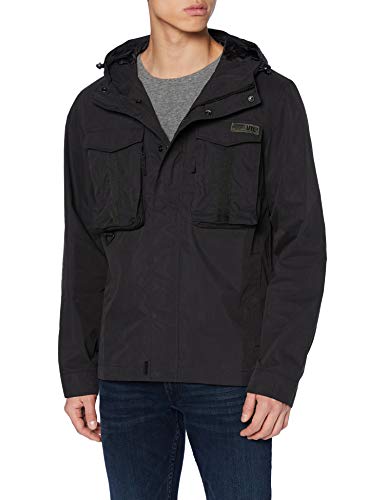 Superdry Dress Code Cagoule Chaqueta, Negro (Jet Black 12a), 3XL para Hombre