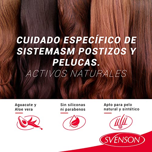 Svenson | Champú Hair & Hair | Aporta Hidratación Al Cabello | Para Pelucas Naturales O Sintéticas | Activos Naturales Con Extracto De Aguacate, Aloe Vera, Avena Y Cítricos, Blanco, 200 Mililitro
