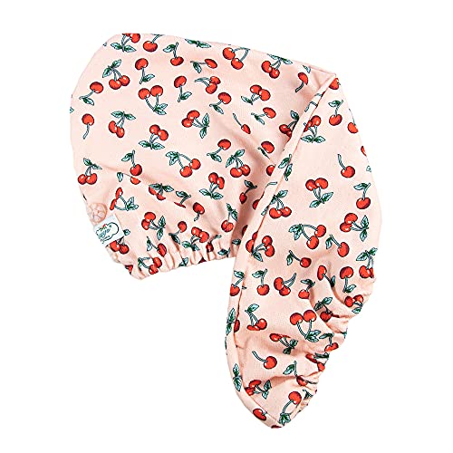 The Vintage Cosmetic Company, Hair Turban Lightweight Absorbant For All Hair Types Cherry Design