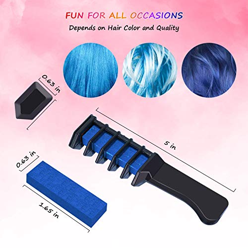 Tizas Para el Pelo, Kastiny 6 no Tóxico Colores Tizas Cabello& 6 cerosos Hair Chalk, con 32 plantillas de tatuajes Tiza de Colores para el Pelo carnaval Fiesta Navidad Halloween Cosplay y Performance