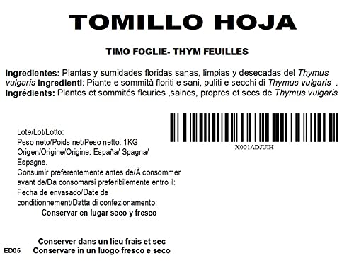 TOMILLO HOJA 1000 G