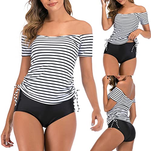 Traje De BañO De 2 Piezas para NiñAs De Talla Grande A Rayasregalos Baratos para Mujeres Regalos Novia Regalos para Hombres Jovenes Regalos para NiñA De 14 AñOs Regalos de Menos de 5 Euros