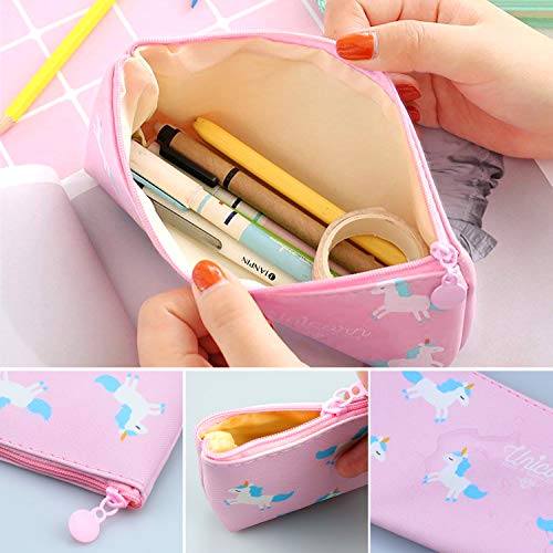 Unicornio Papeleria Regalo Niña 10 9 8 7 Años,Material Estuche Escolar Niña,Unicornio Cuaderno Bonitos e Notas Adhesivas Kawaii e Boligrafos Gel 10 Colores para Niña(25 Piezas)
