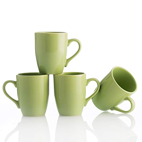 UNITED COLORS OF BENETTON- BE062 Set 4pcs tazas 11cm 360ml loza verde Casa Benetton, Gres