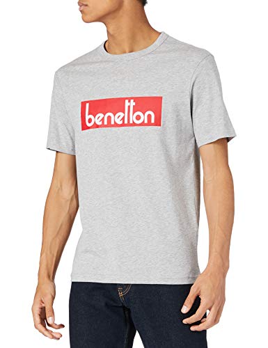 United Colors of Benetton Camiseta 3096j17h6 Suéter, Gris Melange 501, S para Hombre