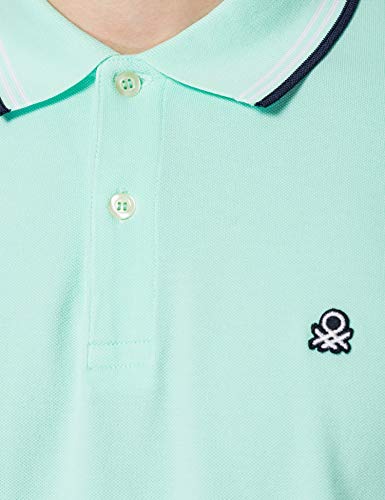 United Colors of Benetton Polo M/M 3wg9j3181 Camisa, Verde Agua 27q, L para Hombre