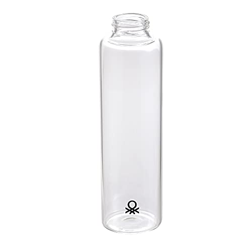 UNITED COLORS OF BENETTON. Set de 3 unidades de botella de agua 550ml borosilicato tapa roja Casa Benetton, 550 ml c/u