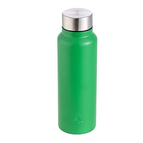 UNITED COLORS OF BENETTON. Set de 3 unidades de botella de agua 750ml acero inoxidable verde mate Casa Benetton, 750 ml c/u