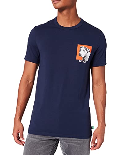United Colors of Benetton T-Shirt 3mi5j1ai6 Suter, Azul 252, L para Hombre