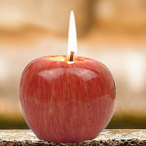 Vela perfumada de manzana roja Hahepo con forma de manzana ligera y creativa, para baño, cumpleaños, yoga, aniversario