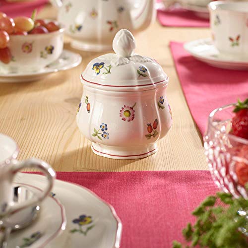 Villeroy & Boch Petite Fleur Azucarero, 200 ml, Altura: 6,5 cm, Porcelana Premium, Colorido