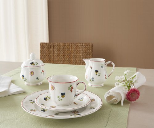 Villeroy & Boch Petite Fleur Lechera baja, 250 ml, Altura: 7,5 cm, Porcelana Premium, Colorido