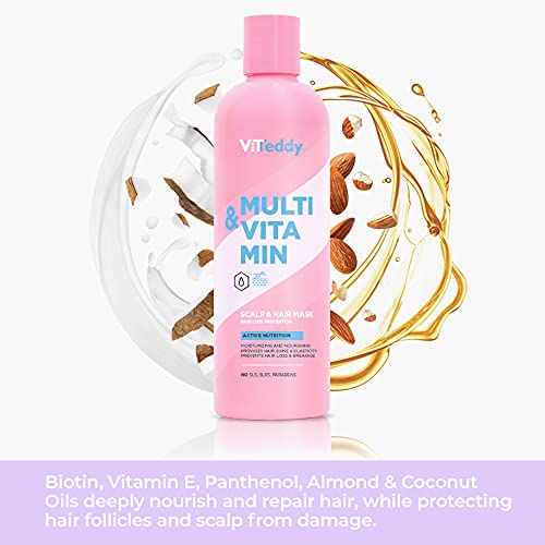 ViTeddy Scalp & Hair Mask Hair Loss Prevention Mascarilla Vitamínica Para El Cabello, Proporciona Nutrición Al Cabello - 350 ml