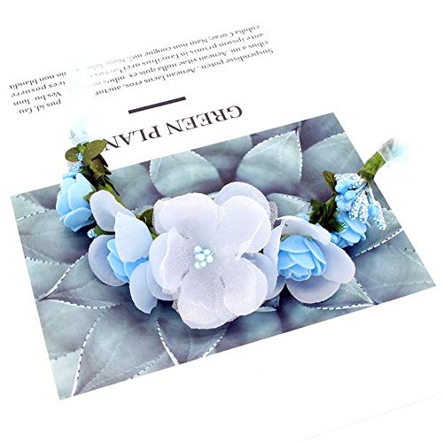 Vi.yo Accesorios para el pelo con flor guirnalda de flores para borde de mar, estudio de vacaciones, fotografía y peinado