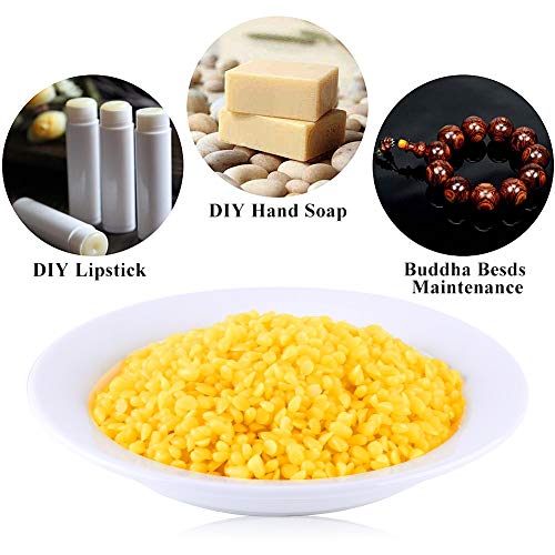 Wallfire Materiales Naturales Puros de los cosméticos de la Cera de Abejas de la categoría alimenticia del Amarillo 50g para la fabricación Hecha a Mano del jabón