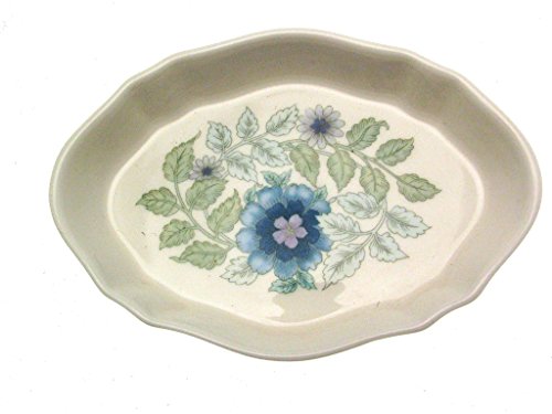 Wedgwood Clementine plato pequeño – 4,5 pulgadas – flores azules en blanco – WWCL15