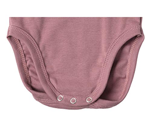 wellyou Body de manga corta para bebé y niña, 100% algodón, altrosa, 116/122 cm