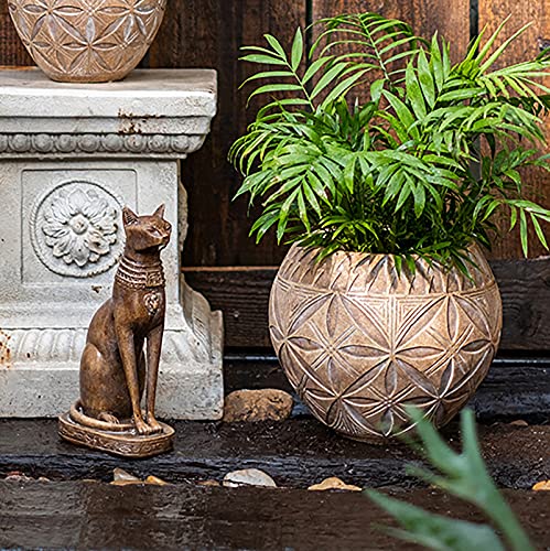 WLVG Gato Egipcio Bastet Estatua,Resina Gato Egipcio Diosa Bastet Estatuilla Coleccionable Jardín Escritorio Decoración Regalo,Hecho A Mano Antiguo Gato Diosa Escultura-Bastet 18x10.6x30cm(7x4x12