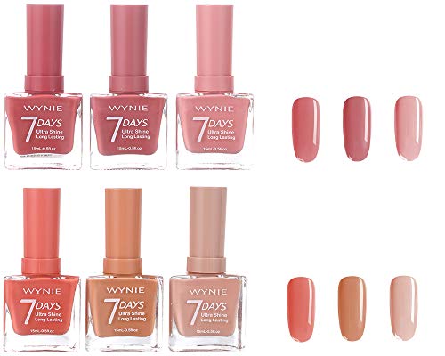 WYNIE JUMBO Nail Polish Pack 09 - Esmalte de Uñas Secado Rápido y Larga Duración en tamaño Jumbo pack Love Nudes - 15 ml - 6 unidades
