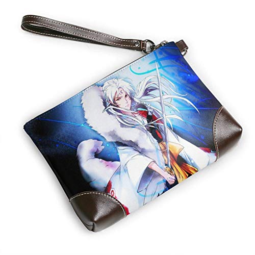 XCNGG Inuyasha Sesshoumaru, bolsa de almacenamiento para hombres y mujeres, bolsa de aseo, estuche de maquillaje de viaje, bolsa de cosméticos con cremallera, bolsa de embrague, organizador de al