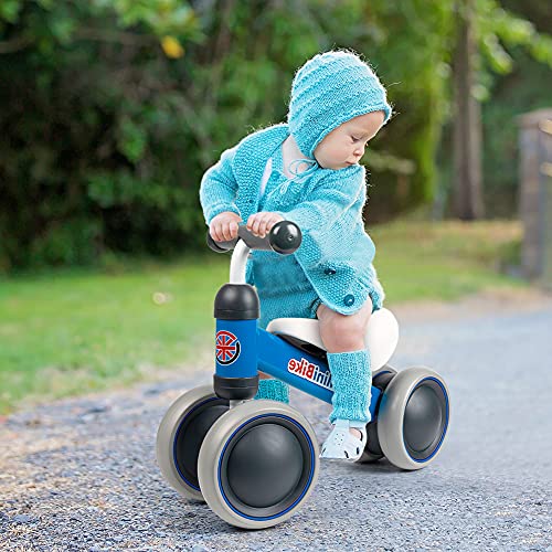XIAPIA Bicicleta sin Pedales, Bici Bebe para Niños de 1 Año, Juguetes Bebes 1 Año, Triciclos Correpasillos Bebes 1 Año, Regalos para Bebes de 10-24 Meses, Azul
