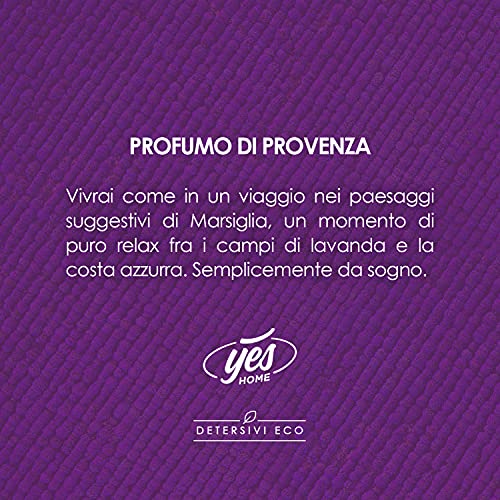 YesHome - Detergente para lavadora ecológico, Perfume de Provenza, 1 litro, 20 lavados, biodegradable al 90 %, vegano 100 %, sin productos químicos nocivos