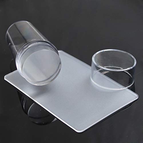 Yihaifu Nail Art Stamping Stamper raspador Kit de Bricolaje polaca de impresión de cupones Transparentes Herramientas de Estampar la Plantilla de la manicura