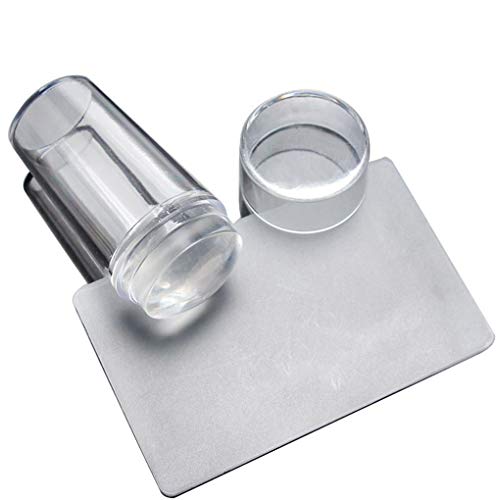 Yihaifu Nail Art Stamping Stamper raspador Kit de Bricolaje polaca de impresión de cupones Transparentes Herramientas de Estampar la Plantilla de la manicura