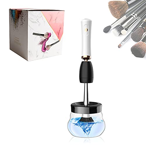 Yonphy Limpiador de brochas de maquillaje y secador eléctrico, dispositivo de limpieza de pinceles de maquillaje, adecuado para la mayoría de brochas de maquillaje (5 – 25 mm)