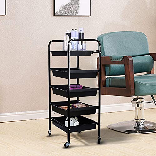 Yosoo Health Gear Carrito de peluquería, Carrito de Almacenamiento de Instrumentos de peluquería, Estante de Almacenamiento de peluquería de Gran Capacidad PP para peluquería
